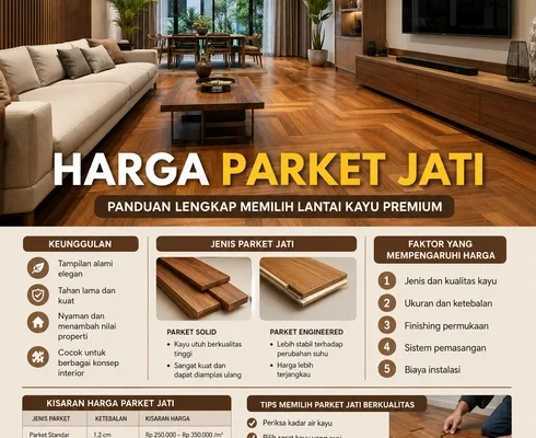 harga parket jati terbaru